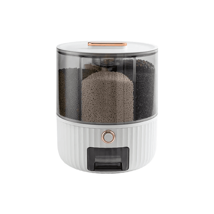 Plastic Multi-Section Dry Food Dispenser (White)