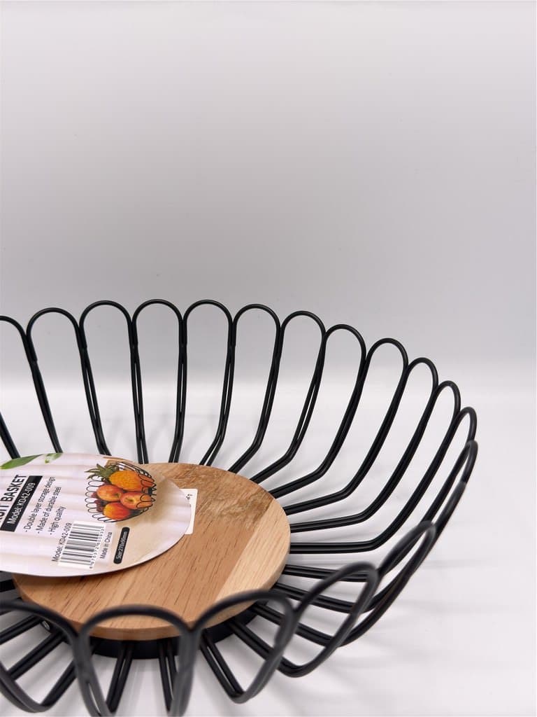 Metal Fruit Basket - Black (S) 2