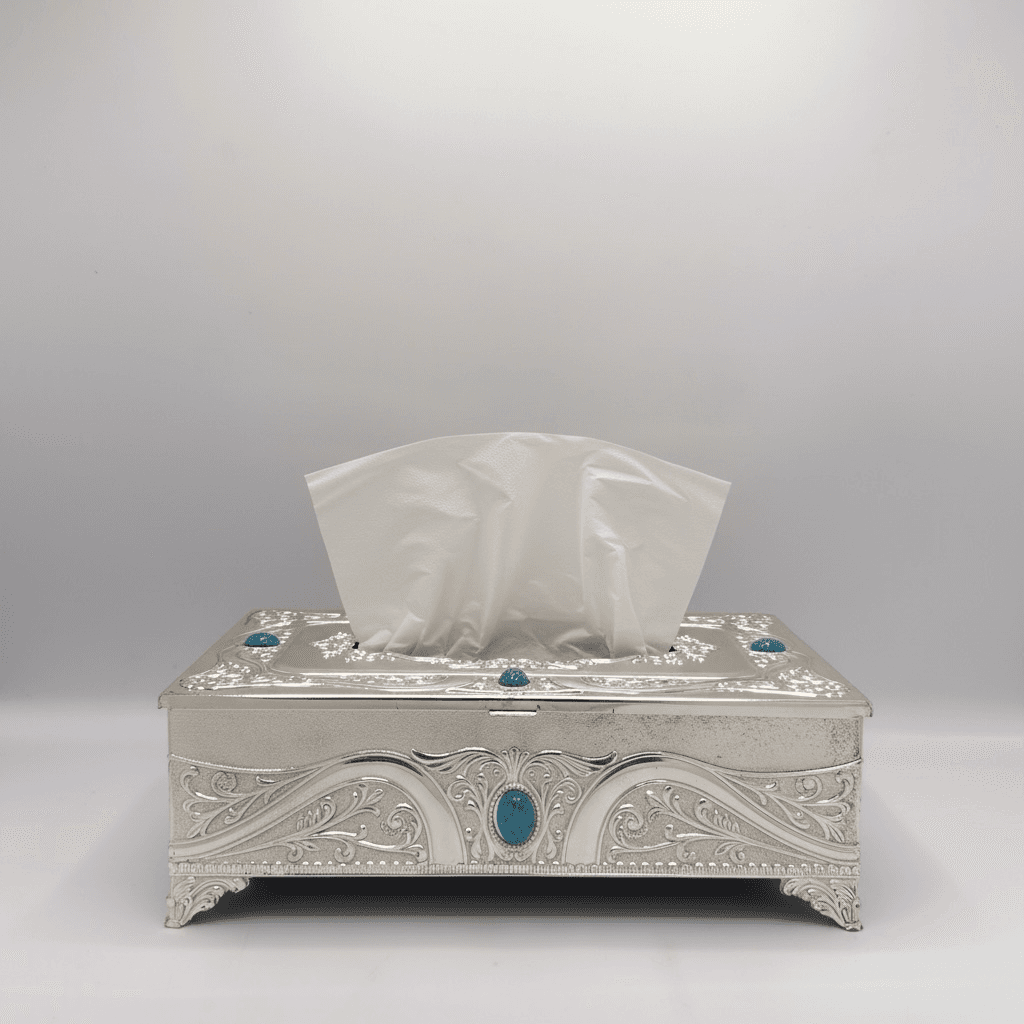 Tissue Box Holder (Silver)