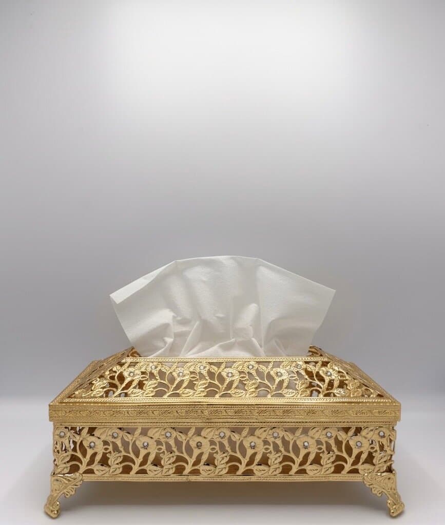 Tissue Box Holder (Gold)