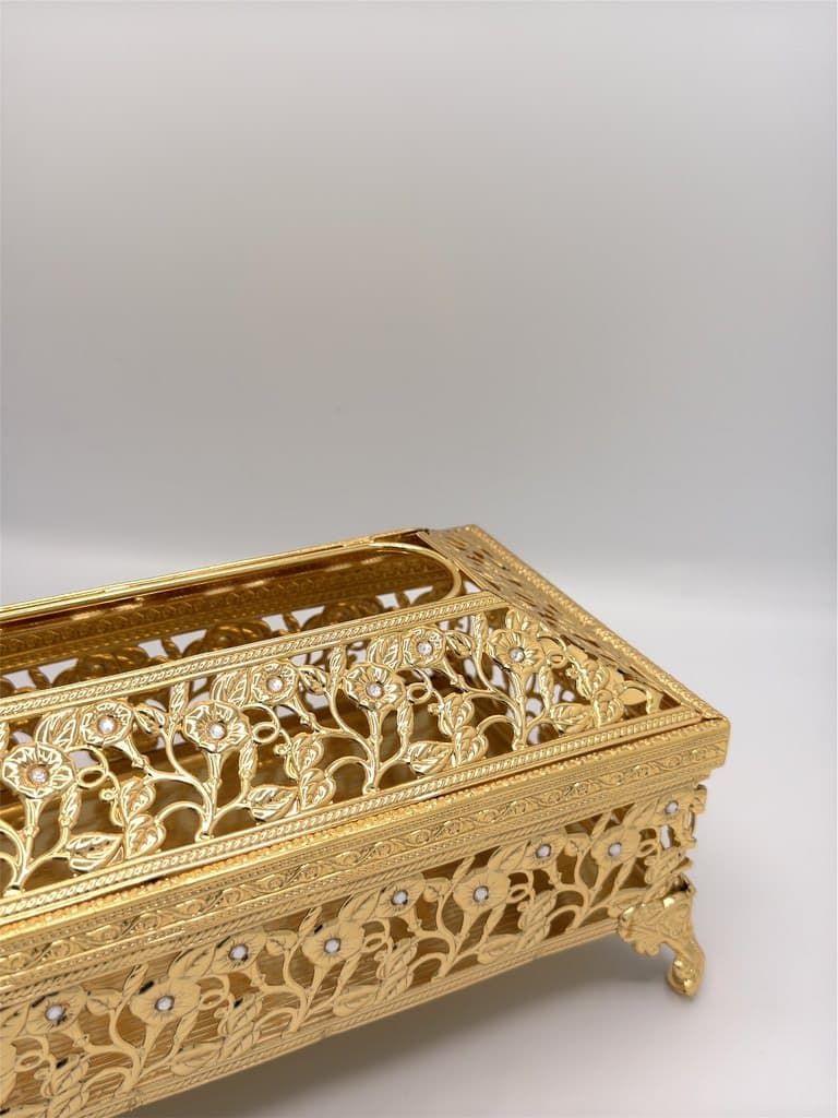 Tissue Box Holder (Gold) 4