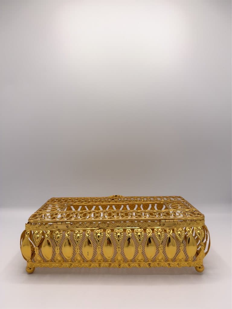 Tissue Box Holder (Gold) 2