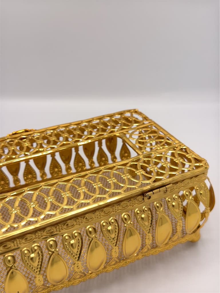 Tissue Box Holder (Gold) 4