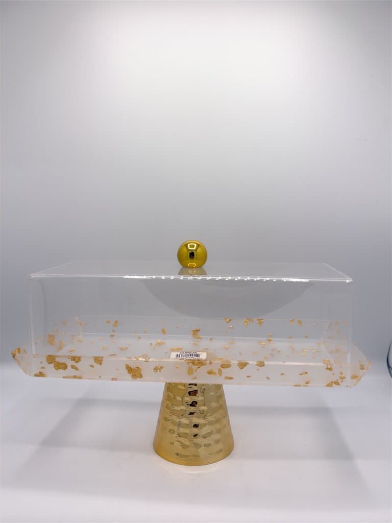 Single-Tier Resin Dessert Stand (Clear)