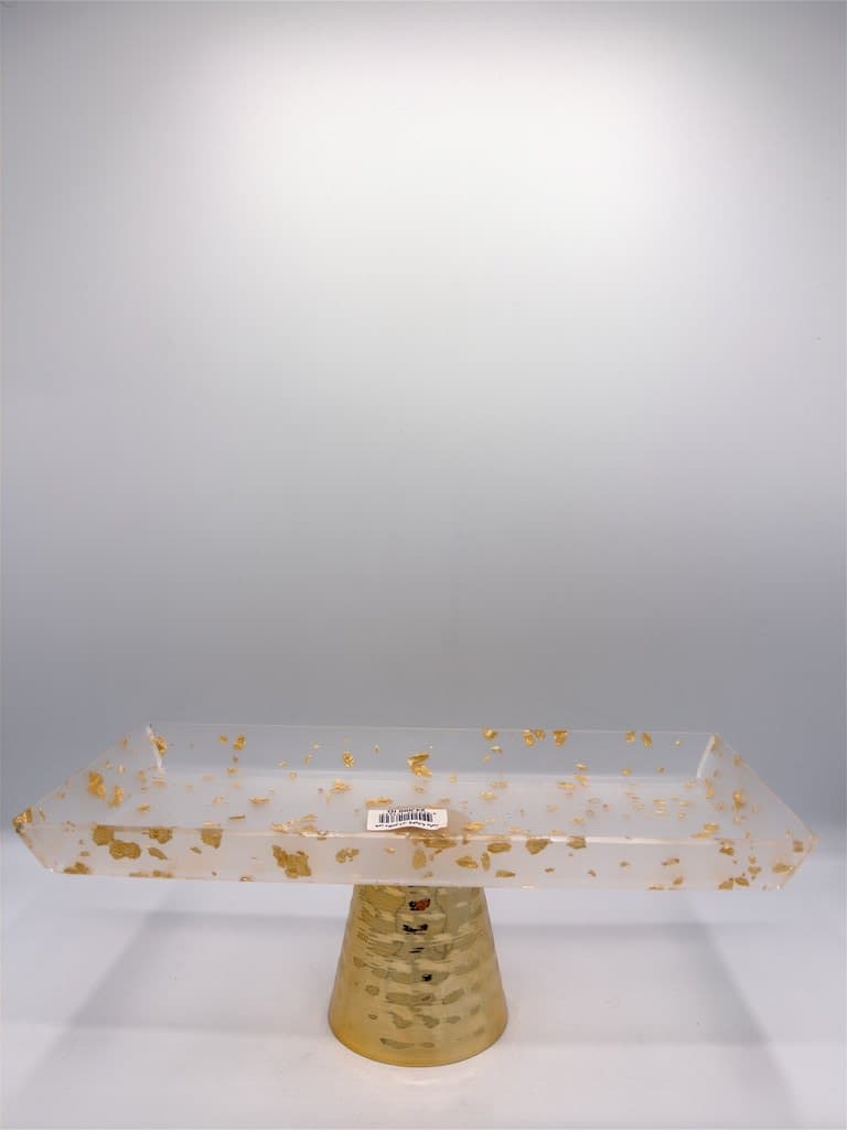 Single-Tier Resin Dessert Stand (Clear) 3