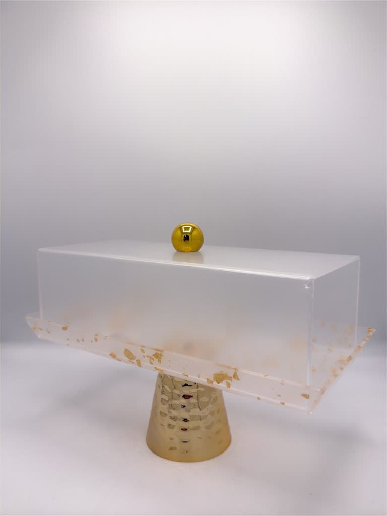 Single-Tier Resin Dessert Stand (Clear) 2