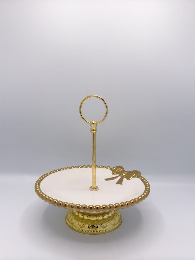 Single-Tier Dessert Stand - Gold (S)