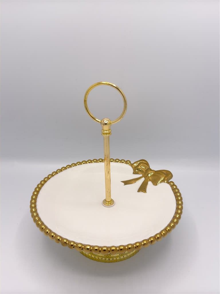 Single-Tier Dessert Stand - Gold (S) 2