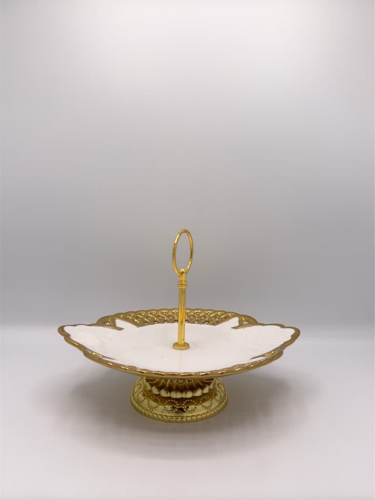 Single-Tier Dessert Stand - Gold (S)