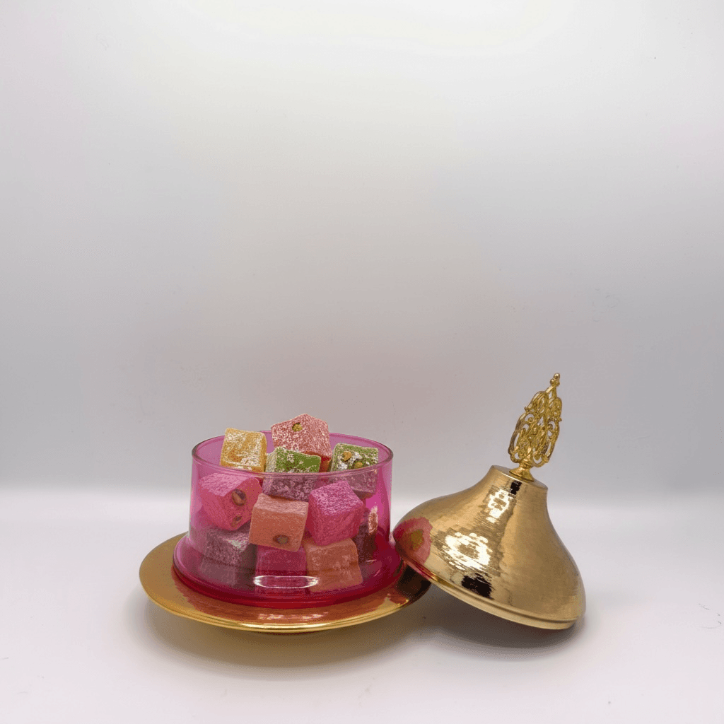 Candy Jar with Lid (Pink)