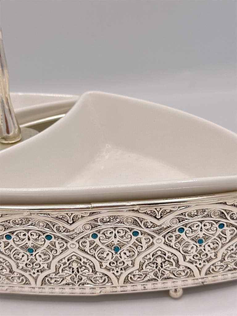 Two-Section Serving Dish (Silver) 6