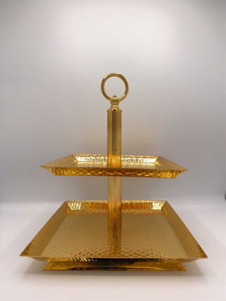2-Tier Serving Stand (Gold)
