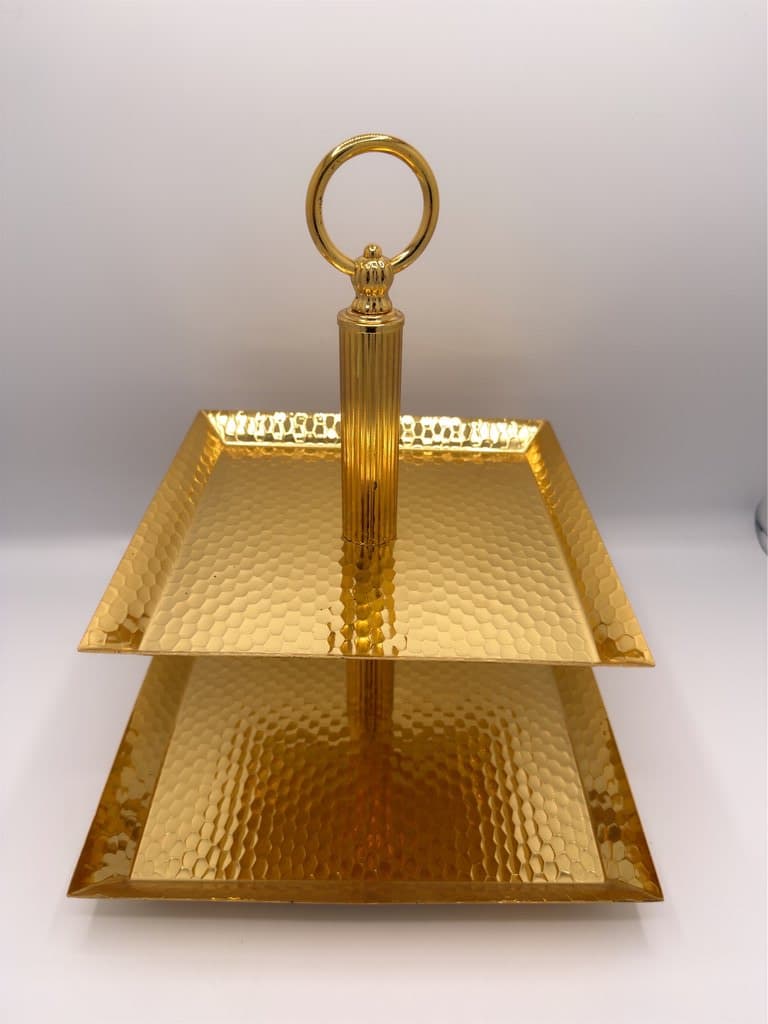 2-Tier Serving Stand (Gold) 2
