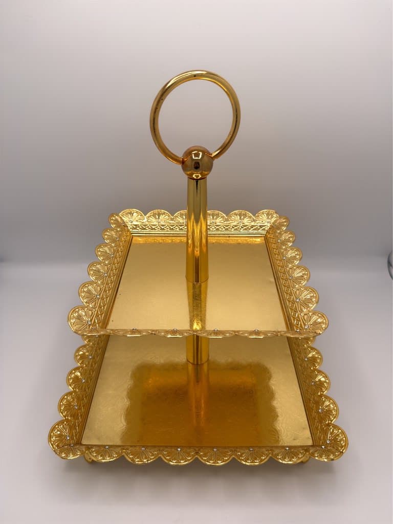 2-Tier Serving Stand (Gold) 2