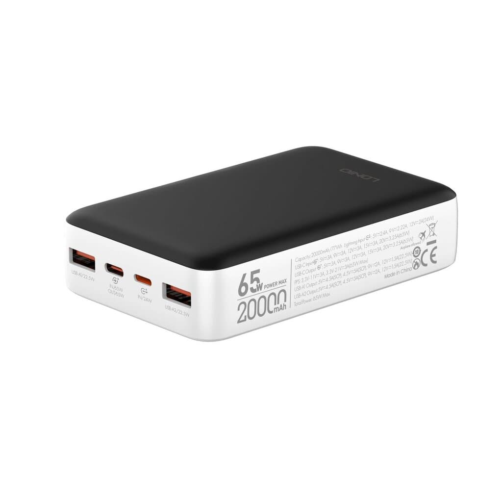 Ldnio 20,000mAh Fast Charging Power Bank - PQ27 (Black) 5