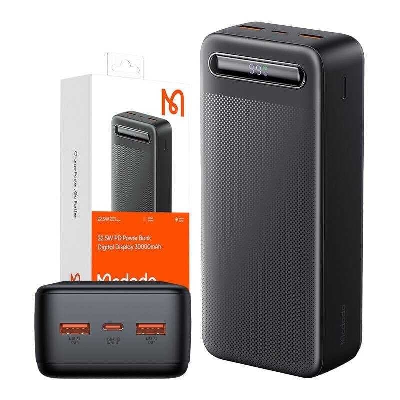Mcdodo MC-3911 30,000mAh Power Bank 22.5W With Digital Display (Black)