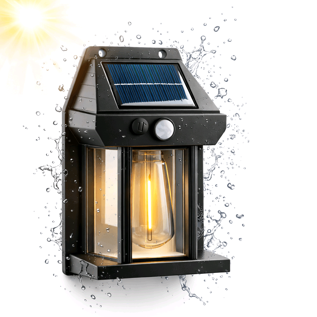 Solar wall light with motion sensor, model 889