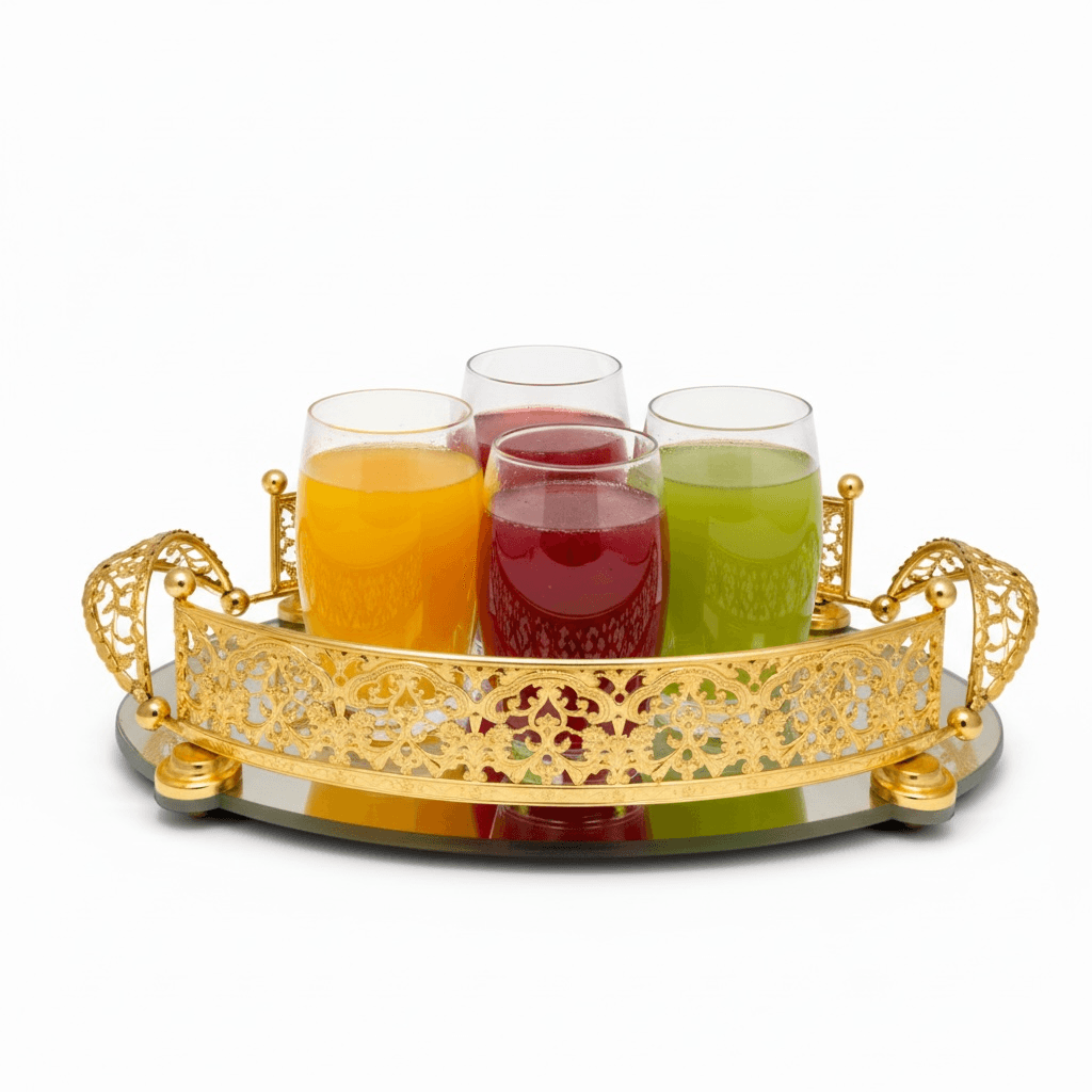Glass Base Tray (Gold) 2