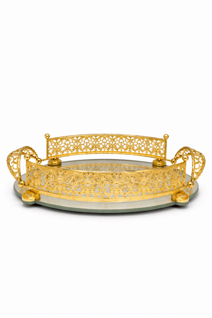 Glass Base Tray (Gold)