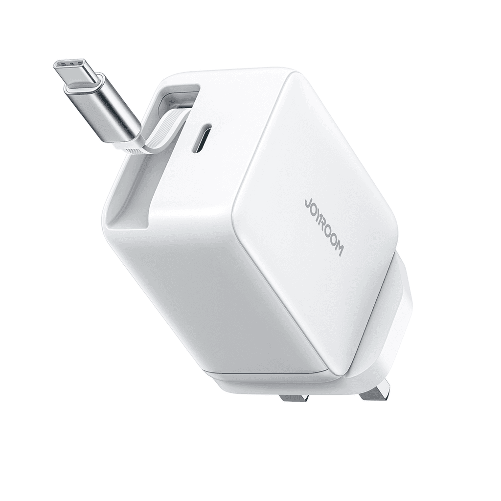 Joyroom 67W GaN Fast Charger with Built-in 80cm Retractable USB-C Cable