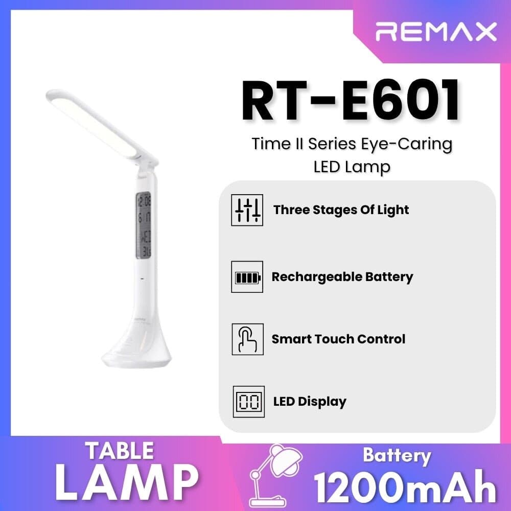 Remax RT-E601 Time II Series Eye-Caring LED Lamp | Multifunctional Desktop Lamp with LCD Display 2