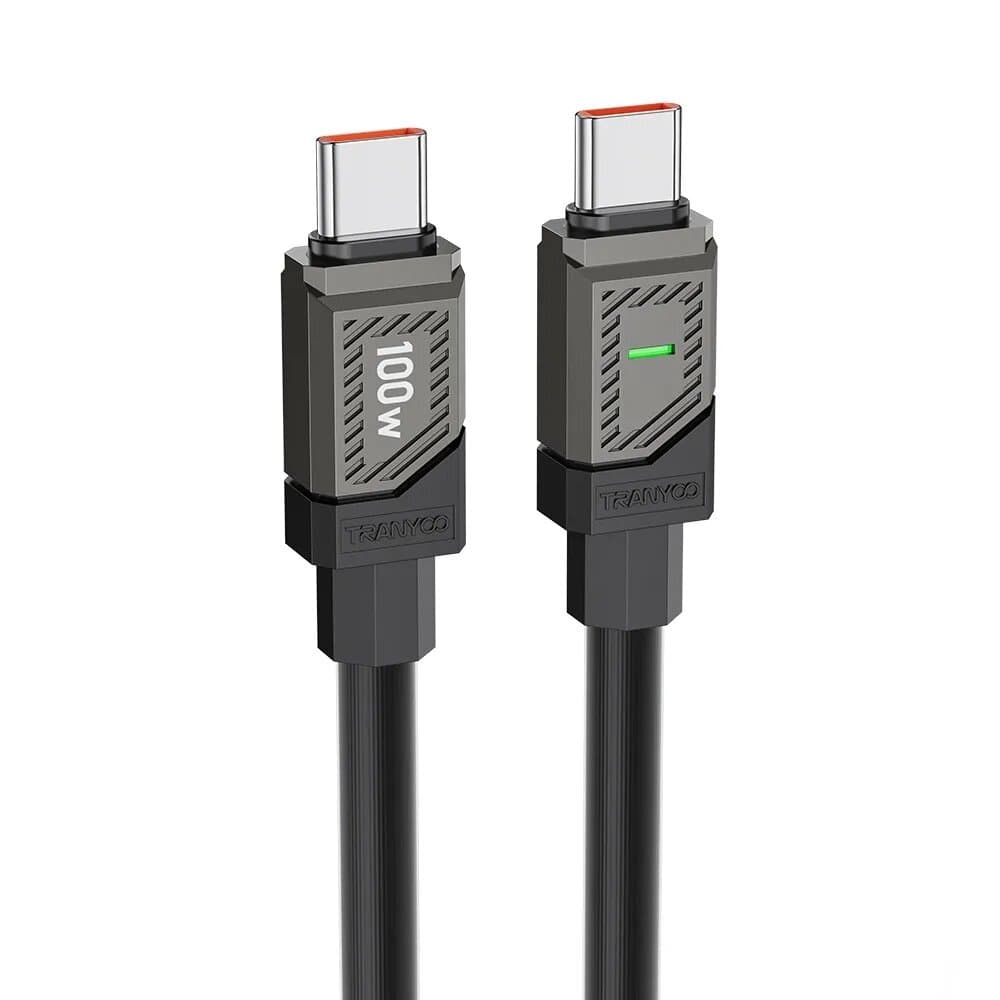 Title: TRANYOO 100W USB-C to USB-C High-Speed Charging & Data Cable with LED Indicator