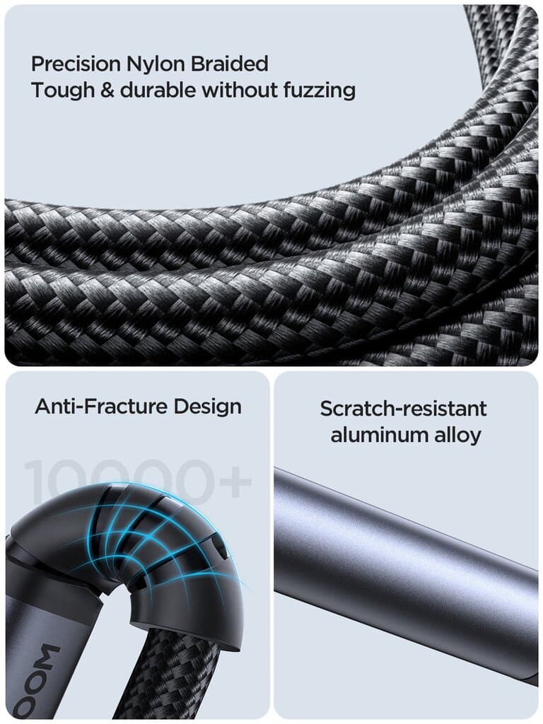 JOYROOM SY-A07 Type-C to 3.5mm High-Fidelity AUX Audio Cable (1.2m/4ft) 5