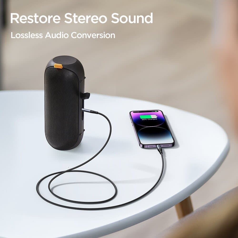 JOYROOM SY-A06 Lightning to 3.5mm HiFi AUX Audio Cable (1.2m/4ft) 4