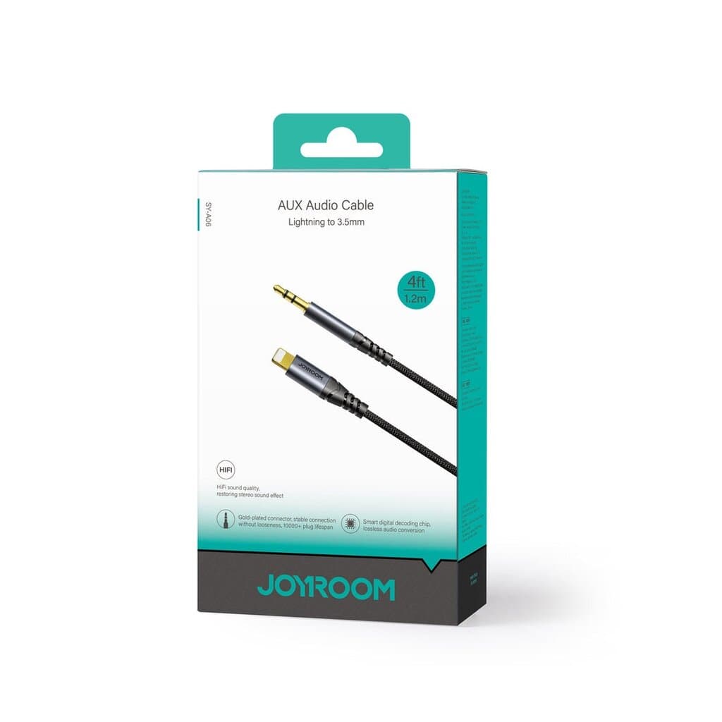JOYROOM SY-A06 Lightning to 3.5mm HiFi AUX Audio Cable (1.2m/4ft) 8