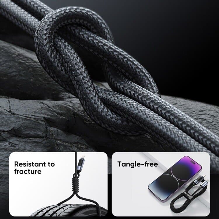 JOYROOM 2.4A USB-A to Lightning Fast Charging & Data Cable with Digital Power Display (1.2m) 6