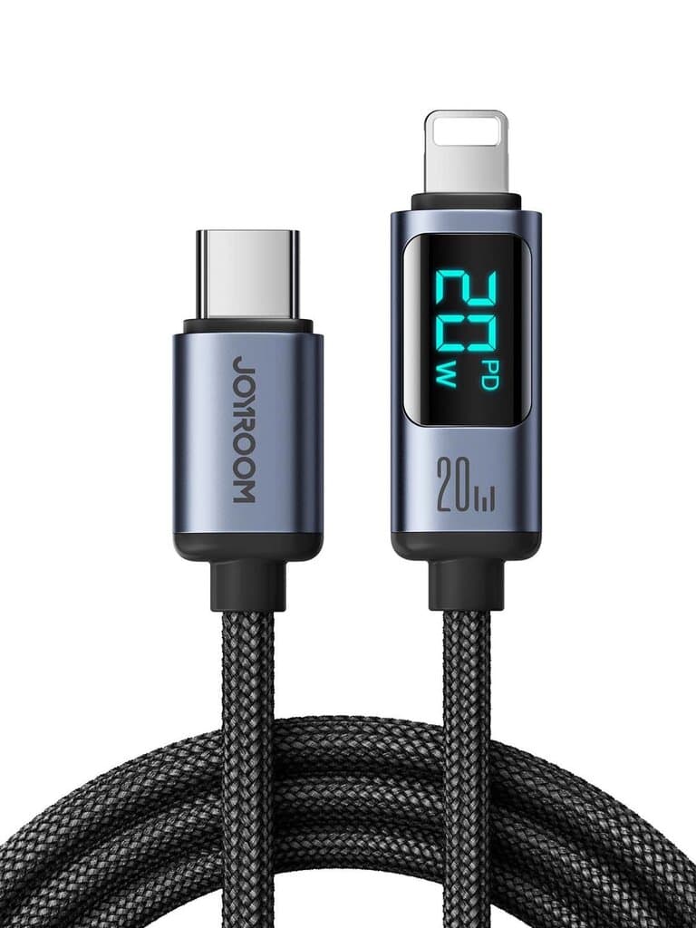 JOYROOM 20W Type-C to Lightning PD Fast Charging Cable with Digital Display (1.2m)