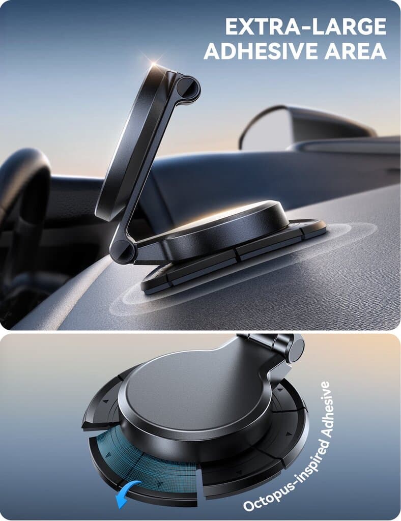 JOYROOM Ultra-Slim Magnetic Wireless Car Charger & Dashboard Mount 2