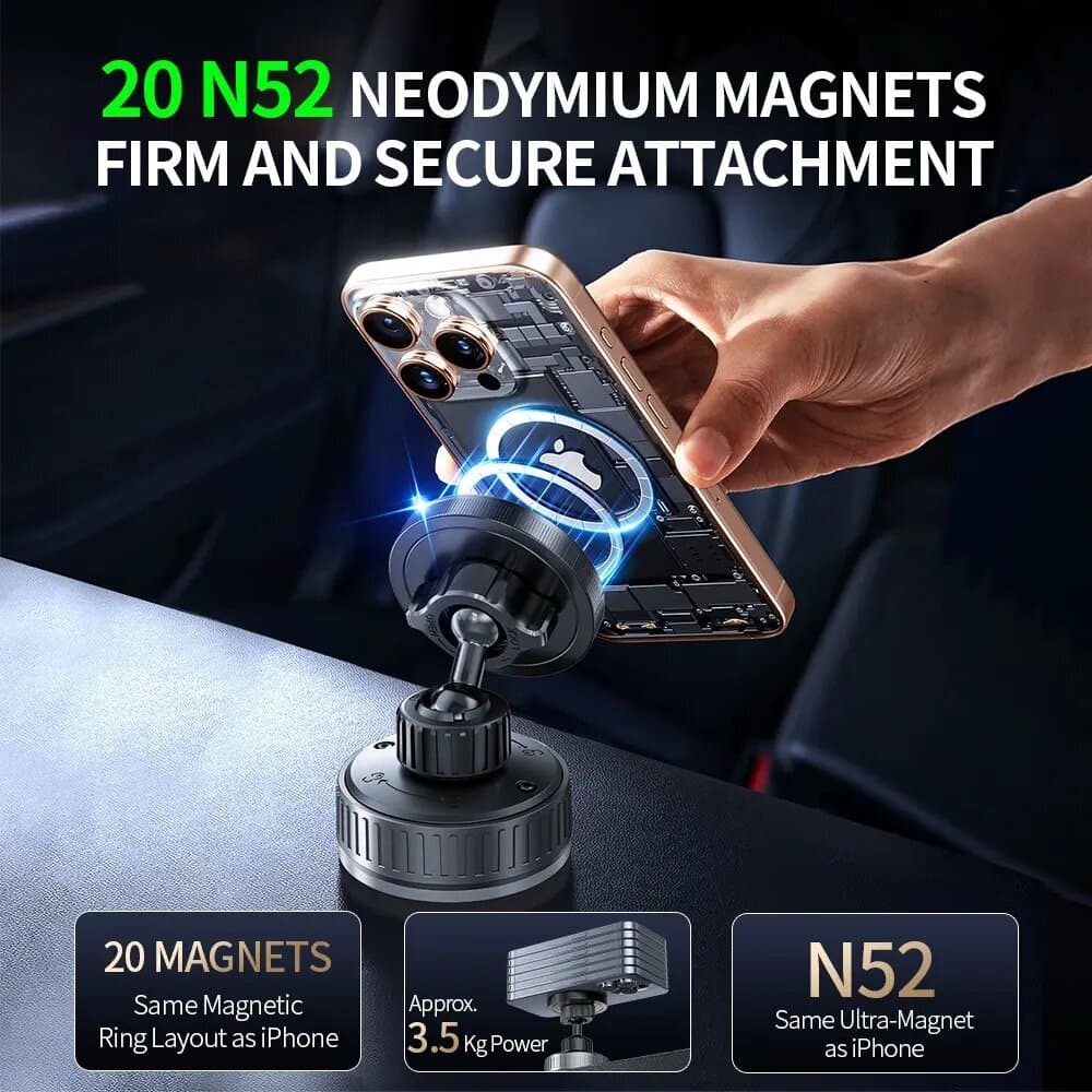 TRANYOO Professional Magnetic Dashboard Car Phone Holder with 360° Rotation 4