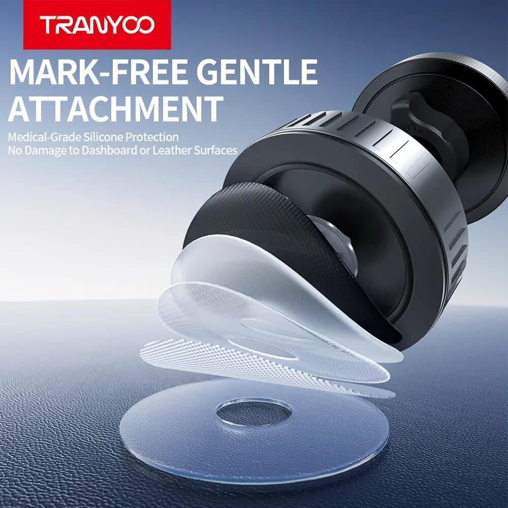 TRANYOO Professional Magnetic Dashboard Car Phone Holder with 360° Rotation 5