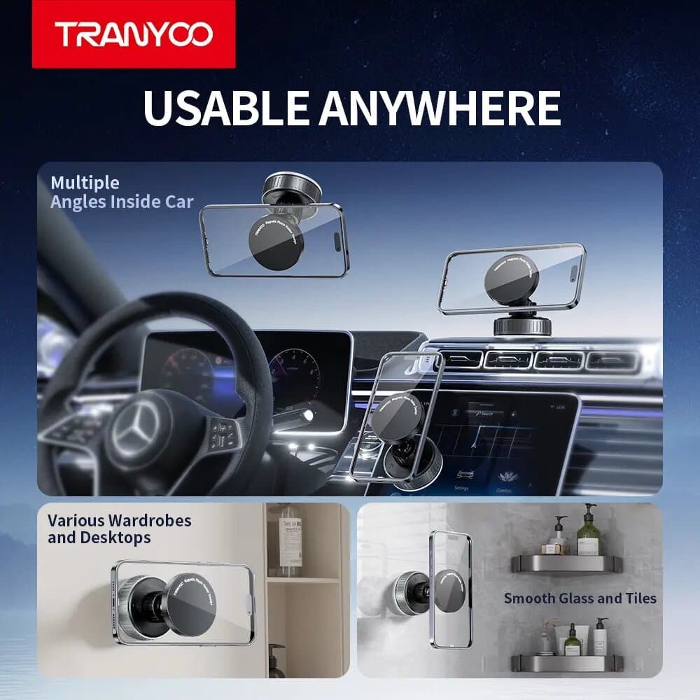 TRANYOO Professional Magnetic Dashboard Car Phone Holder with 360° Rotation 7