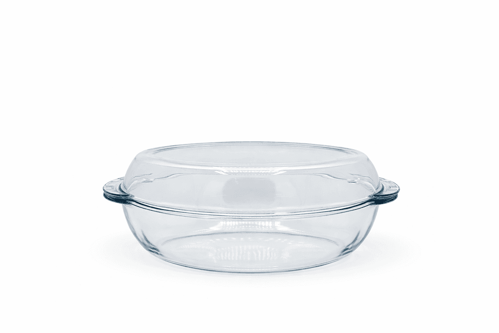 Heat Resistant Glass Cooking Pot with Lid - Clear