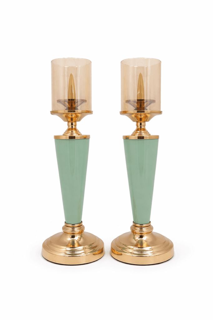 Set of 2 Candle Holder - Green