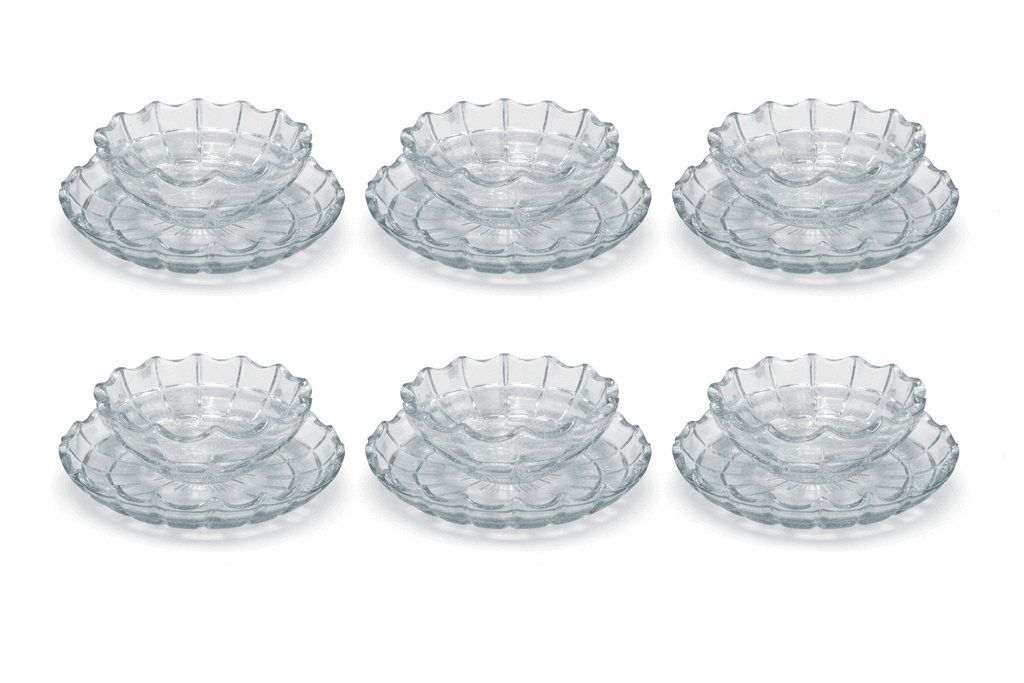Glass Nut Bowls - Set of 6 (Clear) 1
