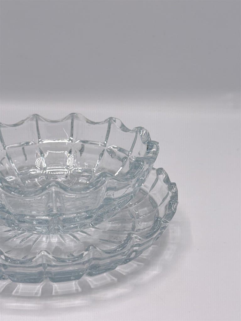 Glass Nut Bowls - Set of 6 (Clear) 3