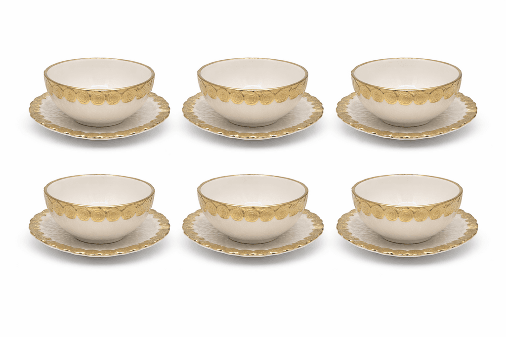 Glass Nut Bowls - Set of 6 (White)