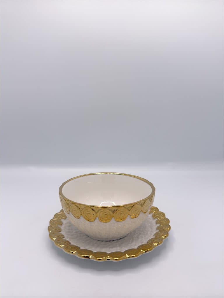 Glass Nut Bowls - Set of 6 (White) 2