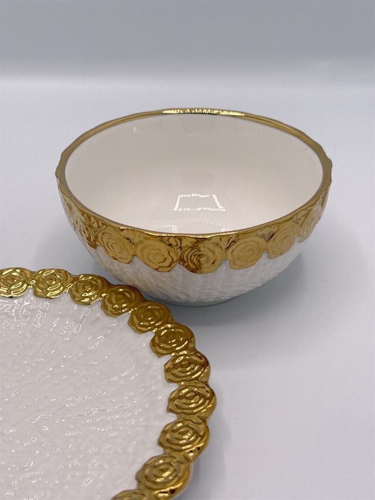 Glass Nut Bowls - Set of 6 (White) 3