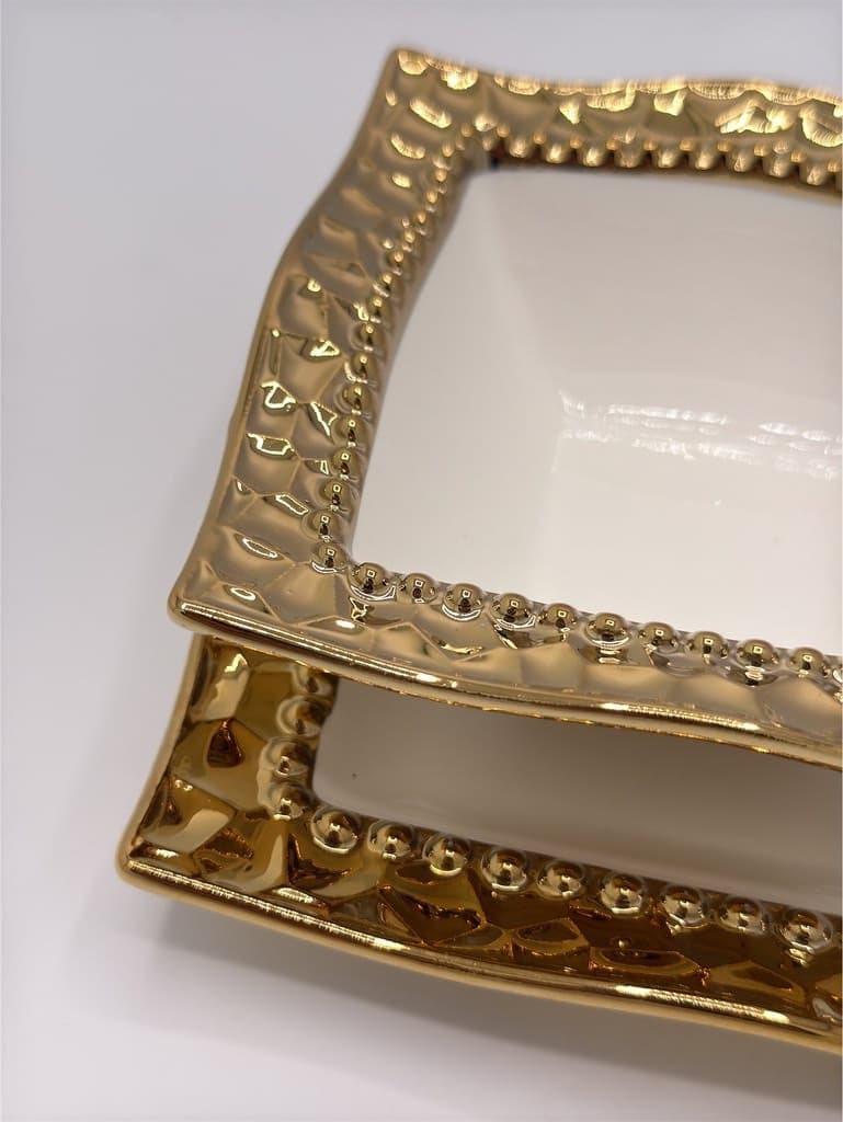 Glass Nut Bowls - Set of 6 (Gold) 3