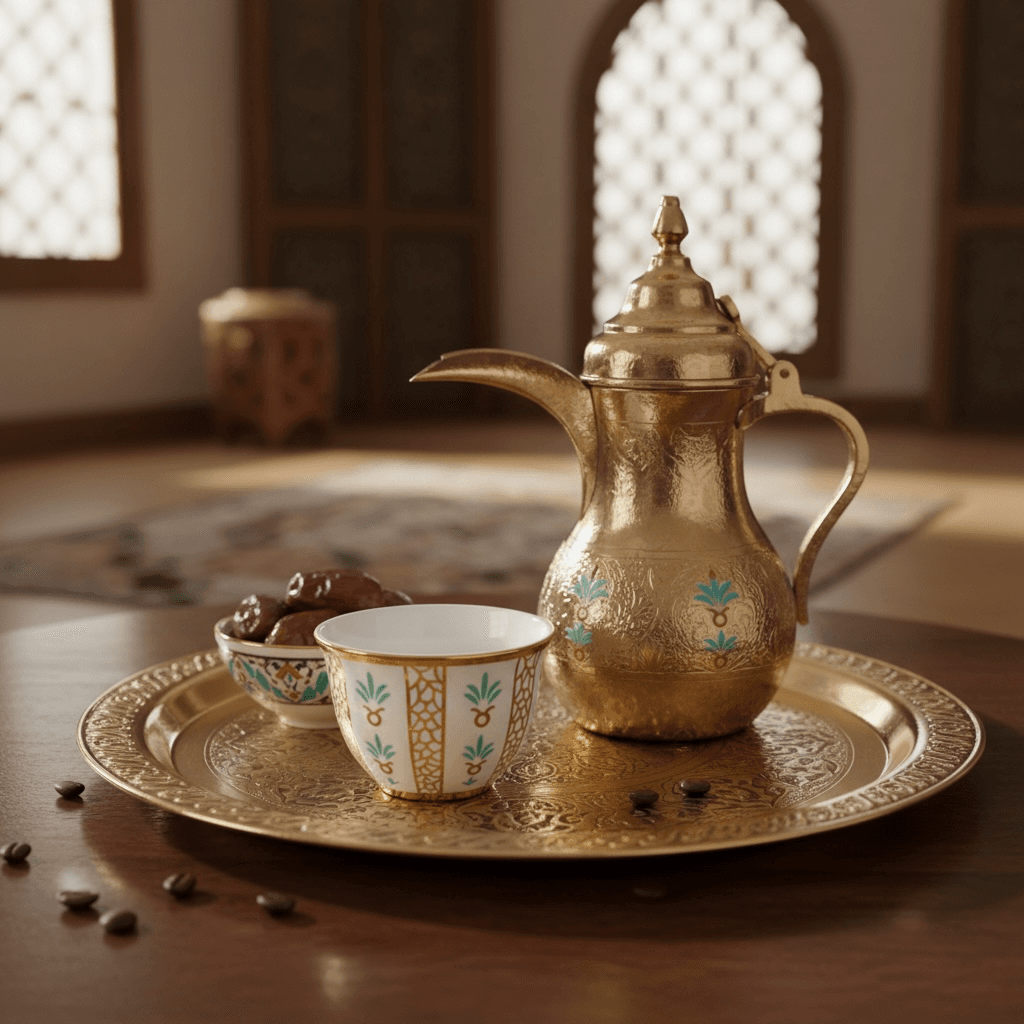 Arabic Coffee Cup - White (M) 2
