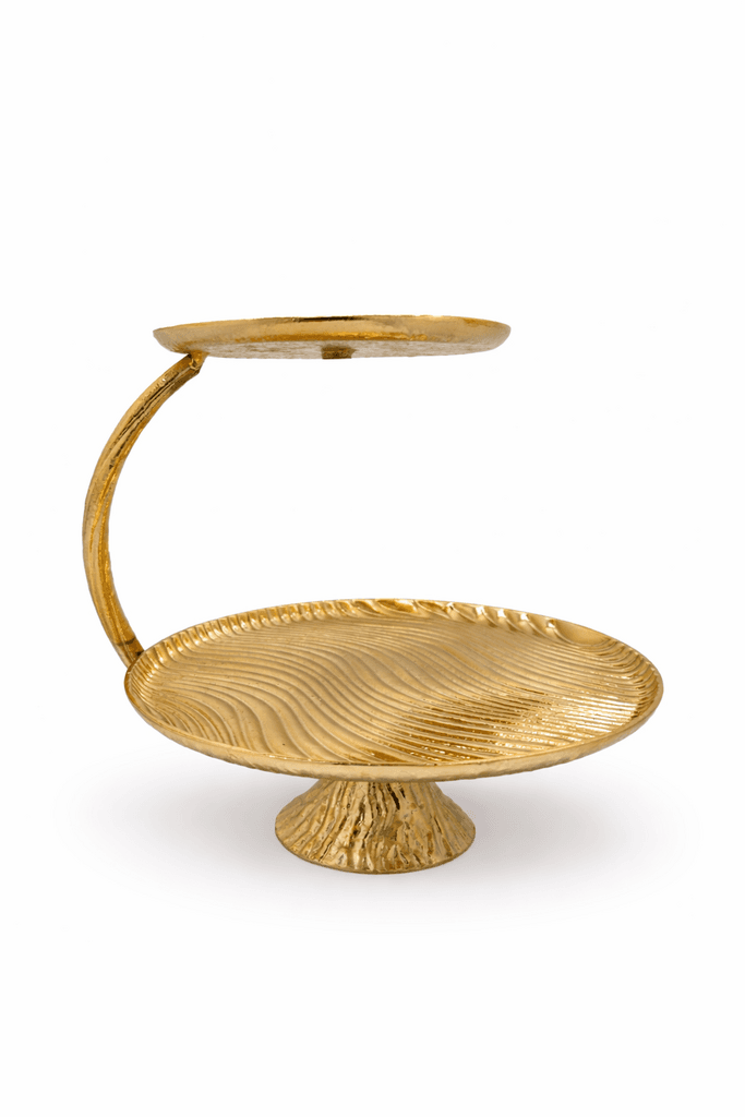 Luxury Two-Tier Dessert Stand - Gold (L)
