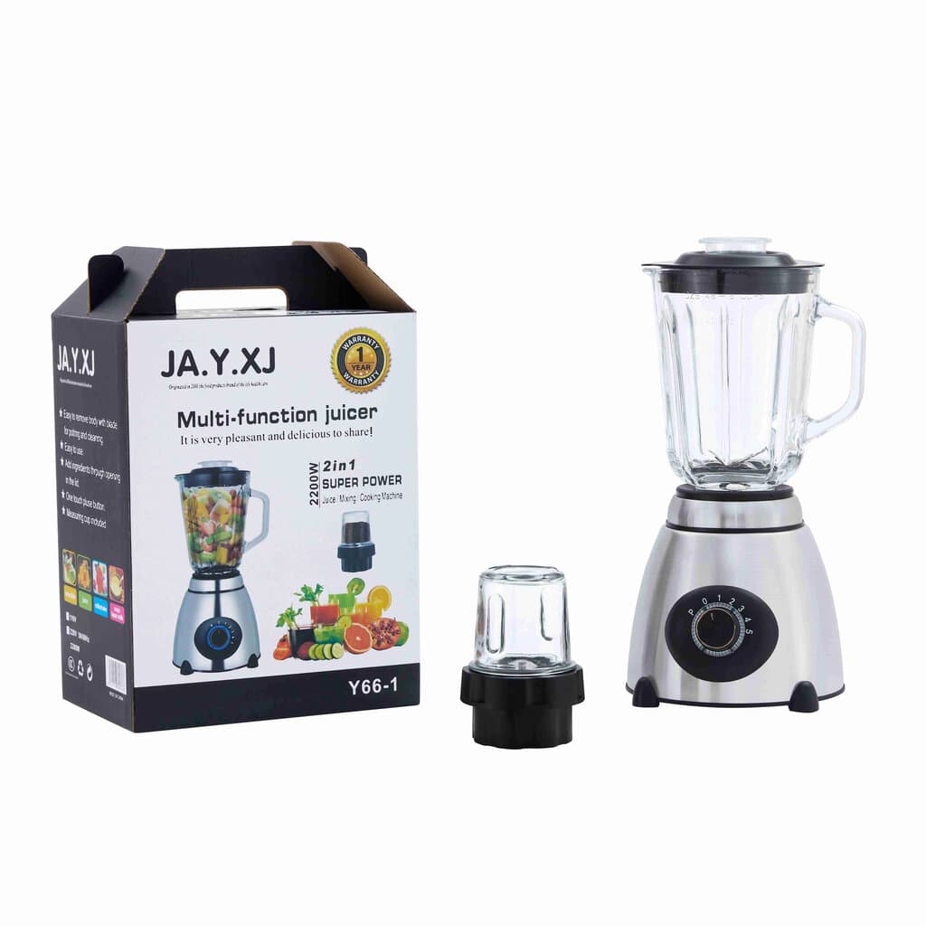 JA.Y.XJ 2200W 2-in-1 Juicer & Blender - Silver