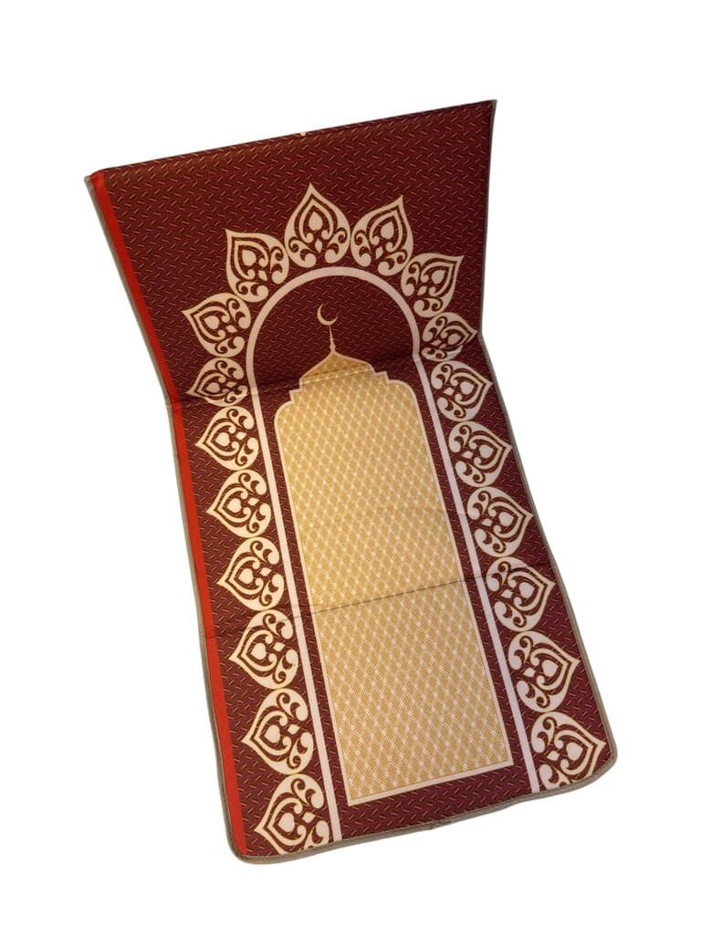 Velvet Prayer Mat Chair (Dark Red)
