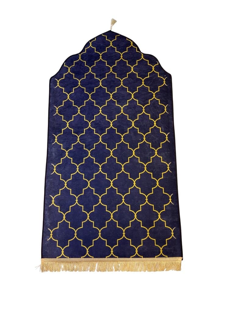 Velvet Prayer Mat (Navy Blue)