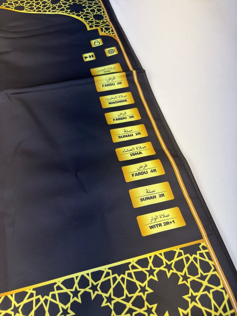 Educational Prayer Mat (Black) 3