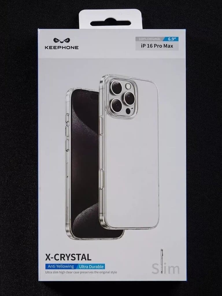 KEEPHONE X-CRYSTAL Ultra-Slim Clear Protective Case for iPhone 16 Pro Max 4